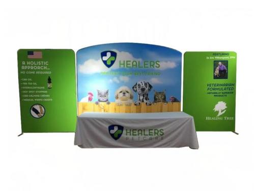 tube fabric booth